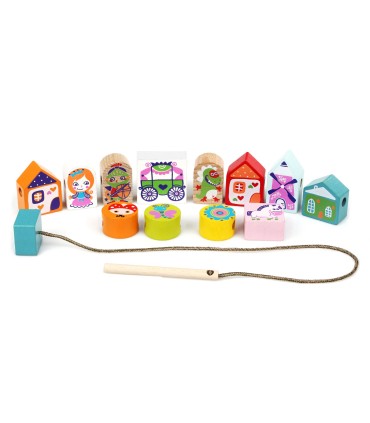 JUEGO DE ENSARTAR DE MADERA-CUENTO DE HADAS