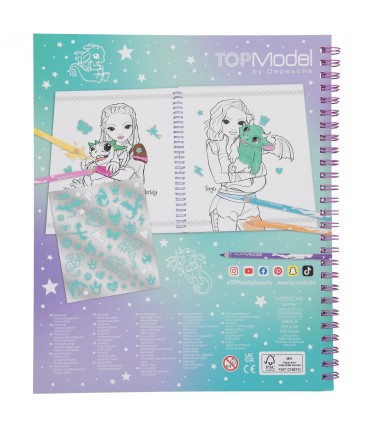 LIBRO DE COLOREAR TOP MODEL