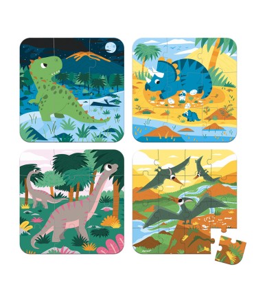 SET 4 PUZZLES EVOLUTIVOS DINOS JANOD