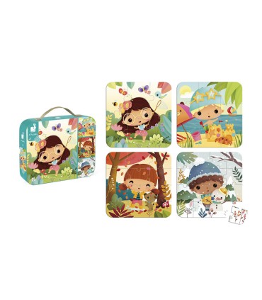 SET 4 PUZZLES EVOLUTIVOS 4 ESTACIONES JANOD