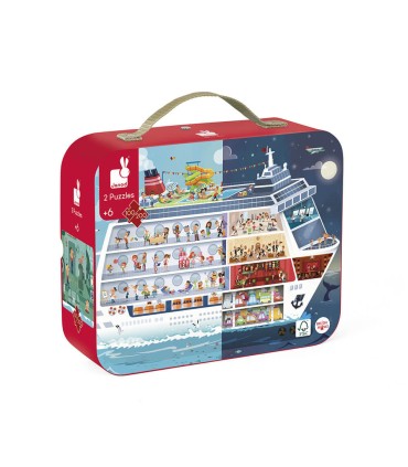 x2 PUZZLES BARCO DE CRUCERO  JANOD