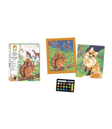 PINTURA POR NUMEROS ANIMALES DEL BOSQUE