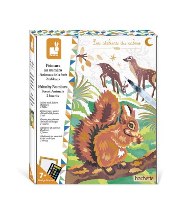 PINTURA POR NUMEROS ANIMALES DEL BOSQUE