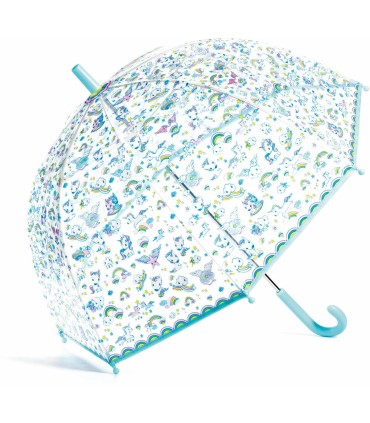 PARAGUAS TRANSPARENTE UNICORNIOS DJECO