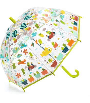 PARAGUAS TRANPARENTE RANITAS DJECO