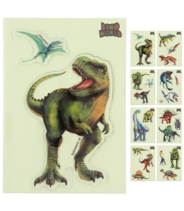 DINO WORLD PEGATINAS DE GEL