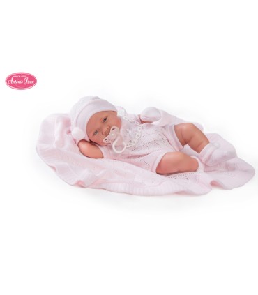 RECIÉN NACIDA CON TOQUILLA DE PUNTO