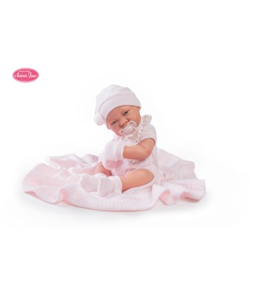 RECIÉN NACIDA CON TOQUILLA DE PUNTO