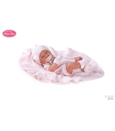 RECIÉN NACIDA CON TOQUILLA DE PUNTO