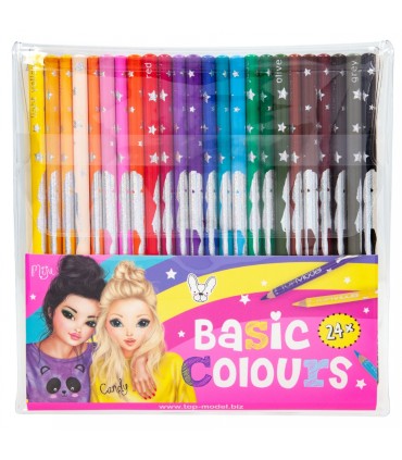SET 24 LAPICES DE COLORES TOP MODEL
