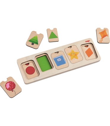 PUZZLE DE MADERA COLORES Y FIGURAR GEOMÉTRICAS