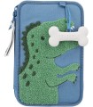 ESTUCHE DOBLE AZUL DINO WORLD