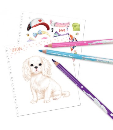 CREATE YOUR TOP MODEL DOGGY CLOURING BOOK