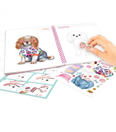 CREATE YOUR TOP MODEL DOGGY CLOURING BOOK