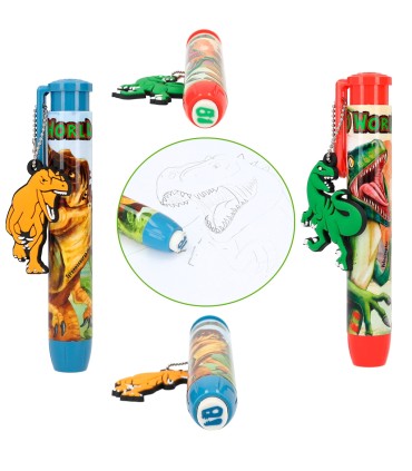 GOMA BORRAR RETRACTIL DINO WORLD